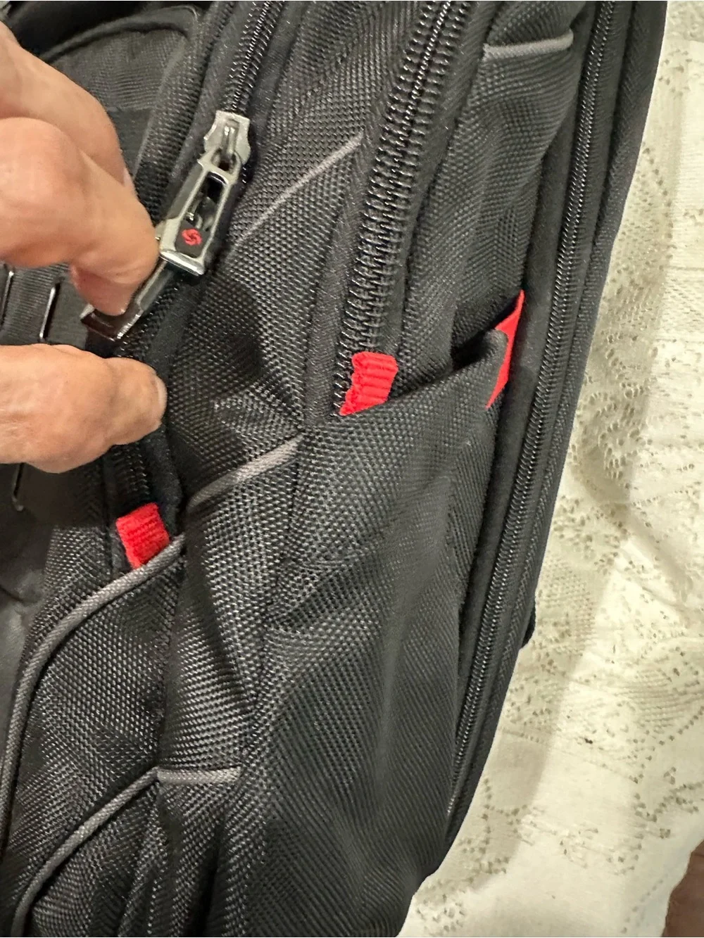 Samsonite Black and Red Travel Backpack
